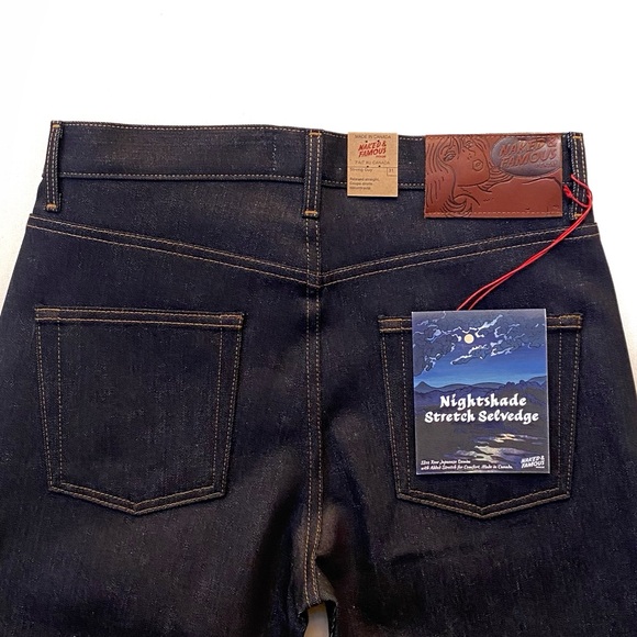 NWT Naked & Famous Strong Guy Nightshade Stretch Selvedge Denim - Picture 4 of 8